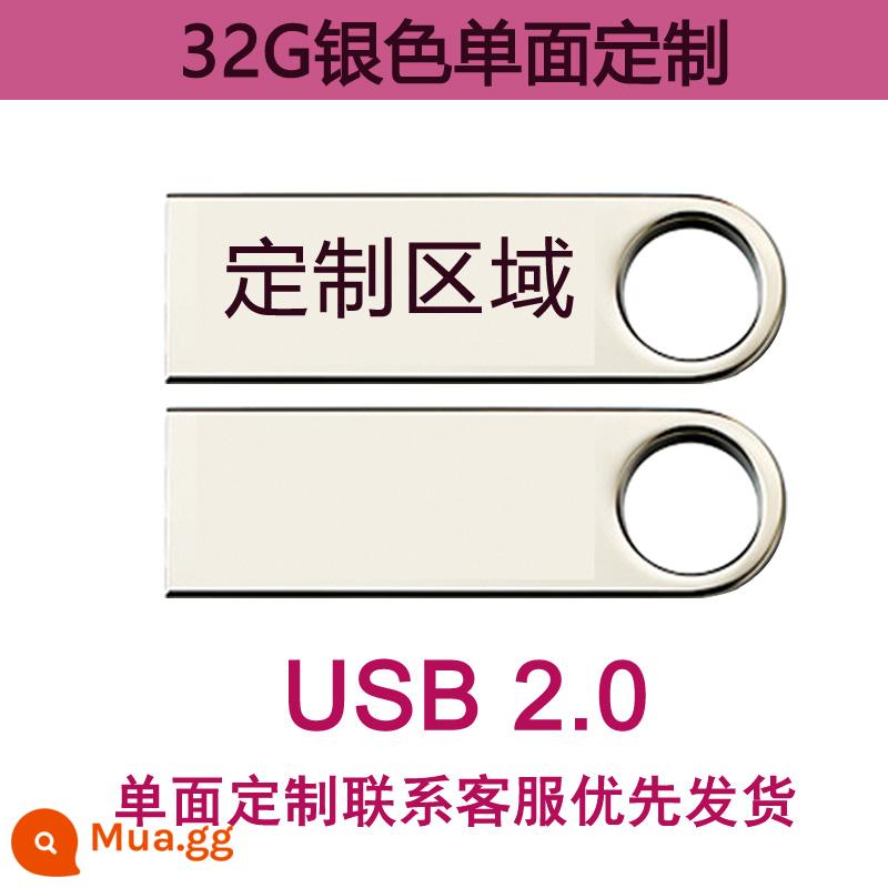 [Sản phẩm chính hãng chính thức] Suomin U disk 32G chữ tùy chỉnh LOGO chính hãng Ổ đĩa flash USB kim loại đấu thầu chống nước quà tặng đặc biệt xe bán buôn Ổ đĩa flash 8G sinh viên điện thoại di động tốc độ cao dễ thương máy tính hai 16 - Bạc 32G [khắc tùy chỉnh]