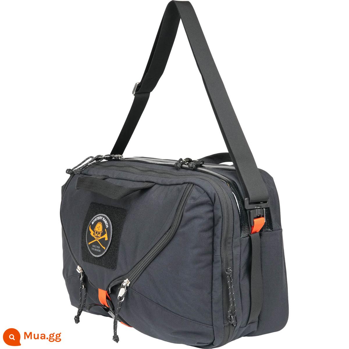 Trang trại bí ẩn 3Way Mysterious Ranch Business Ba lô máy tính đeo vai Messenger đi lại - Wildfire Black 18L có thể mở rộng lên 23L mẫu mới ra mắt