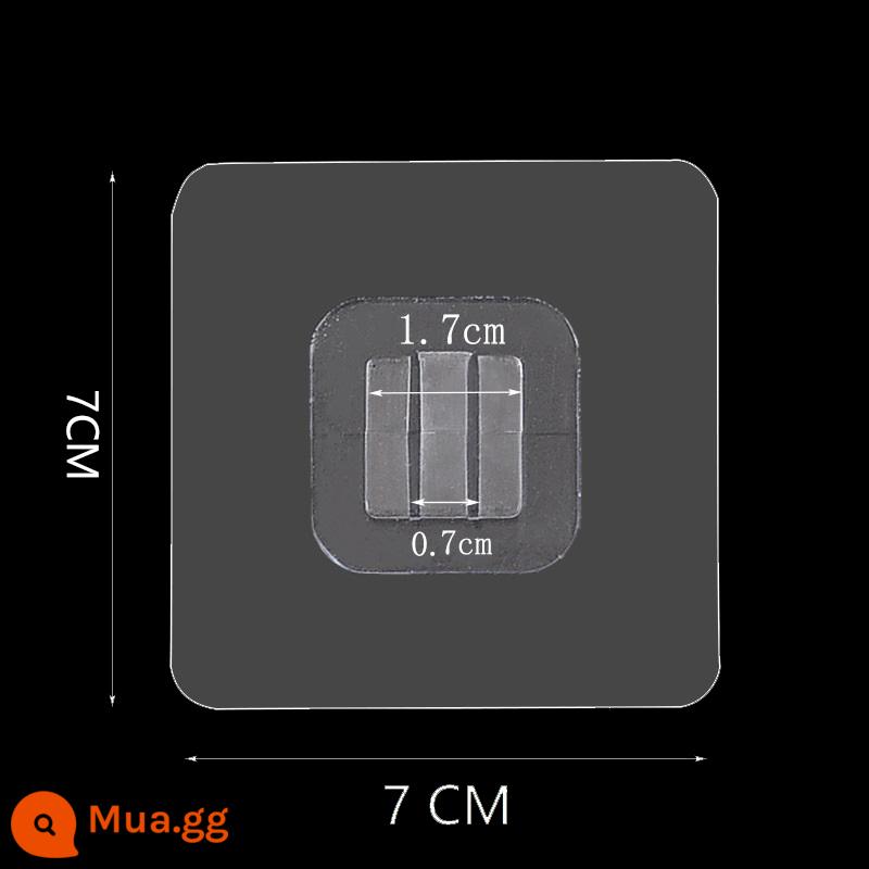 Móc khóa hình chữ U phụ kiện đa năng, mạnh mẽ trong suốt, không cần đục lỗ, móc treo tường, giá để đồ, miếng dán dính không dấu vết. - [Miếng vá nút Tianzi] 4 ​​miếng