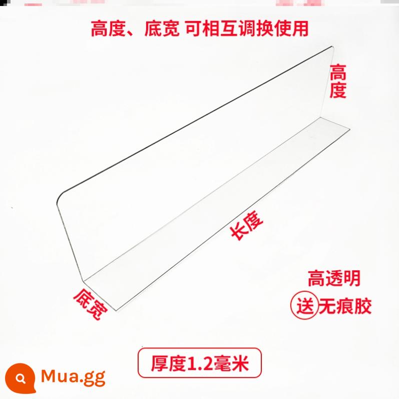 Vách ngăn đường may bàn, khối cạnh của bàn dài, lấp đầy khoảng trống tạo tác, hàng rào tùy chỉnh, đường may tường acrylic ký túc xá - Chiều dài 12 cm, chiều cao 9 cm, chiều rộng đáy 4 cm, keo không dấu vết + có thể cắt