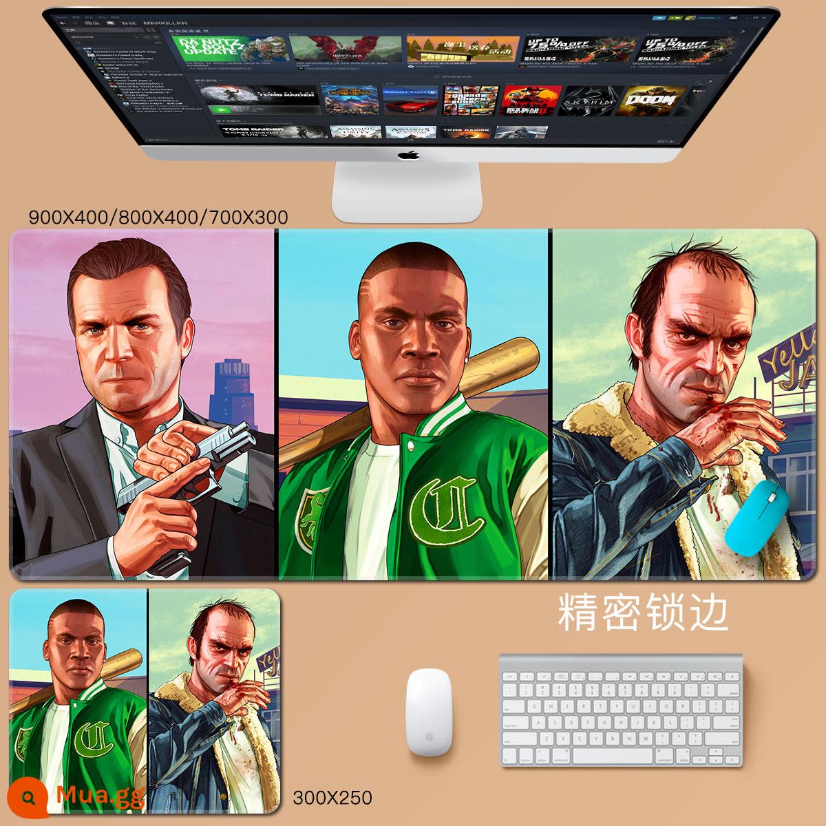 GTA5 Miếng Lót Chuột Quá Khổ Khóa Cạnh Thế Hệ Thứ 5 Grand Theft Auto Tùy Chỉnh Máy Tính Để Bàn R Ngôi Sao Trò Chơi Thiết Bị Ngoại Vi - 12