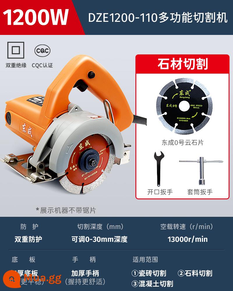 Máy cắt Dongcheng 220V gạch bê tông xẻ rãnh tường cắt đá cao cấp máy cưa nhỏ cầm tay đá cẩm thạch - Model chủ lực [1200W] cắt đá