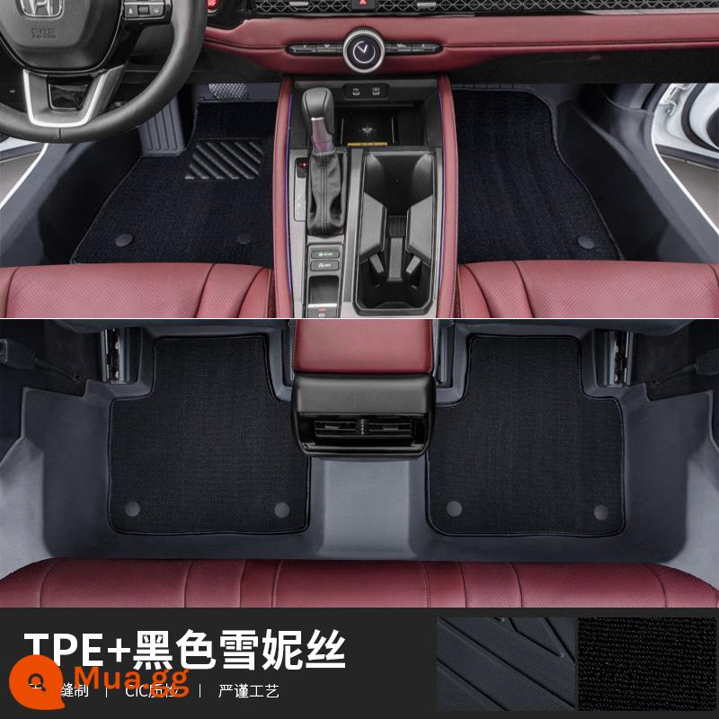 Thích hợp cho 22 tấm thảm lót sàn ô tô Honda Accord thế hệ thứ mười được bao quanh hoàn toàn bởi thảm lót sàn ô tô tpe sửa đổi thế hệ thứ tám mươi chín - [Thảm ngưỡng túi TPE] + tuyết đen tuyền