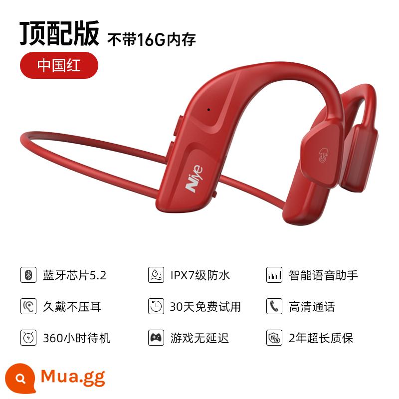 Tai nghe bluetooth dẫn truyền xương không dây không chấn thương tai xương tai không đau khi lái xe thể thao thời lượng pin chờ siêu dài mới - Phiên bản Red-Top Trung Quốc [Bluetooth 5.2 Dual Chip ◆ Trợ lý giọng nói thông minh ◆ Cuộc gọi HD]