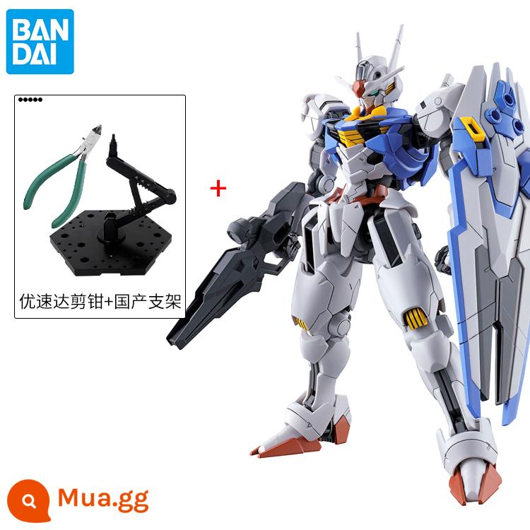 Đã lên lịch Bandai HG TWFM 03 1 144 Mercury's Witch Wind Spirit Gundam Mô hình lắp ráp Gundam - HG Wind Spirit GTA + Máy cắt Usuda + Giá đỡ nội địa [Đen]