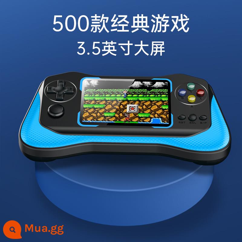 [Cảm thấy tốt] Máy chơi game cầm tay hoài cổ mới sup thời thơ ấu cổ điển máy chơi game cầm tay cổ điển Tetris super PSP Mary mini FC nhỏ Máy chơi game cầm tay đôi - Model đơn màu xanh + cáp AV 3 m [Màn hình ngang 3,5 inch 500 trong một]