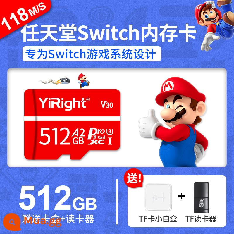 [Chính hãng chính thức] Bộ nhớ Nintendo switch thẻ sd 128G máy trò chơi thẻ micro sd tốc độ cao thẻ nhớ lite mở rộng 3ds thẻ tf chuyên dụng thẻ nhớ thẻ sd - Thẻ tốc độ cao Nintendo Switch [⑤①②G]+ (gửi hộp + đầu đọc thẻ màu trắng tinh tế)