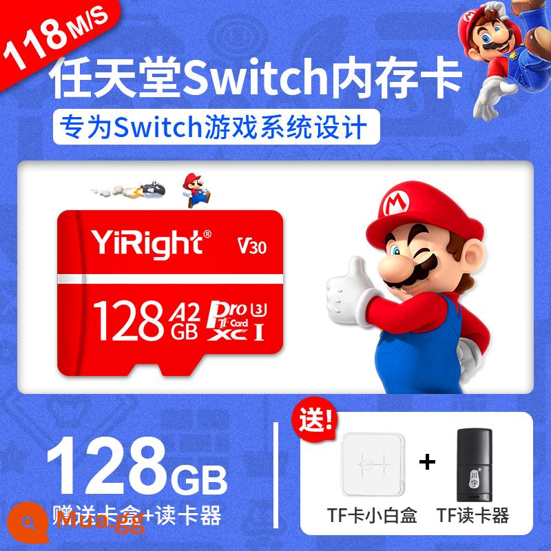 [Chính hãng chính thức] Bộ nhớ Nintendo switch thẻ sd 128G máy trò chơi thẻ micro sd tốc độ cao thẻ nhớ lite mở rộng 3ds thẻ tf chuyên dụng thẻ nhớ thẻ sd - Thẻ tốc độ cao Nintendo Switch [①②⑧G]+ (gửi hộp + đầu đọc thẻ màu trắng tinh tế)