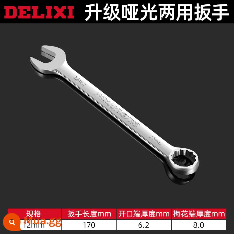 Cờ lê lưỡng dụng Delixi thép carbon cao mận mở cờ lê hoa mận cờ lê đĩa nĩa bộ cờ lê bánh cóc - Delixi đa năng 12MM