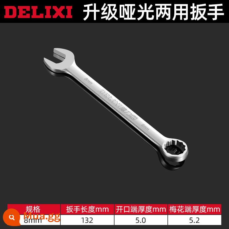 Cờ lê lưỡng dụng Delixi thép carbon cao mận mở cờ lê hoa mận cờ lê đĩa nĩa bộ cờ lê bánh cóc - Delixi mục đích kép 8MM