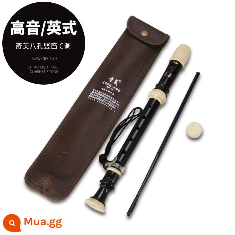 Sáo 8 lỗ thẳng tiếng Anh Chimei alto F-tune Baroque Nhạc cụ sáo 8 lỗ G-tune Đức cao độ dành cho học sinh tiểu học và trung học cơ sở - Máy ghi âm tiếng Anh cao 8 lỗ bằng C [đi kèm bản khắc, sách giáo khoa, vải đàn piano, bông khử trùng]