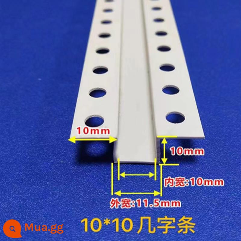 Nhựa PVC Dingkun một mặt vài từ Rãnh hình chữ U tách cạnh dải dải tấm thạch cao trần thủ công rãnh hợp kim nhôm - 25 nốt nhạc về số 10*10