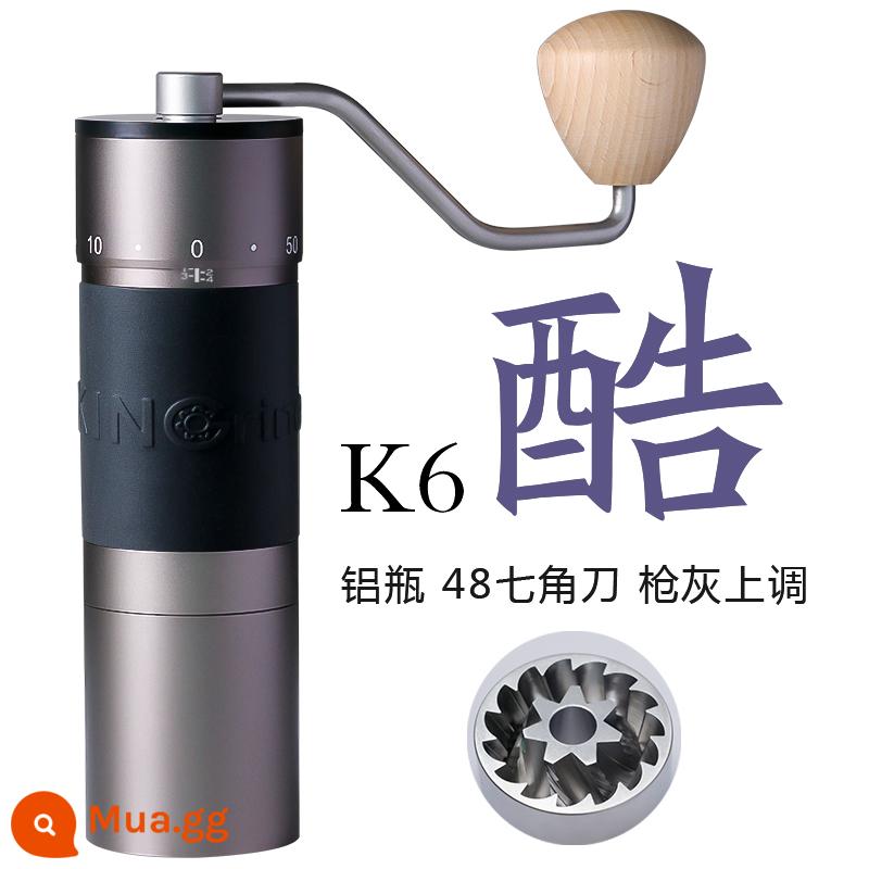 Hàn Thợ Mát Xay Máy Xay Cầm Tay Độ Chính Xác Bằng Tay Ý Pha Cà Phê Di Động Máy Xay Gia Đình - Coolmo K6 Gun Grey Nâng cao 48 lõi thép hình bảy cạnh