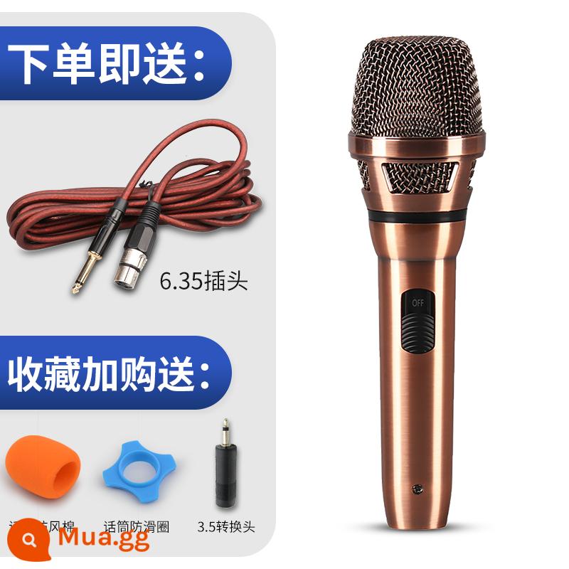 TKL micro có dây chất lượng cao kết nối âm thanh ca hát K song home micro cầm tay dynamic hội nghị KTV chuyên dụng - D-4S