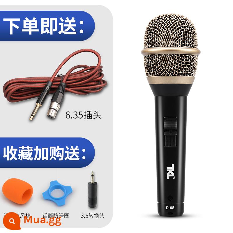 TKL micro có dây chất lượng cao kết nối âm thanh ca hát K song home micro cầm tay dynamic hội nghị KTV chuyên dụng - D-6S