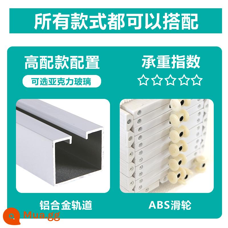 PVC gấp cửa trượt vách ngăn phòng ngủ vô hình phòng tắm đơn giản bột phòng điều hòa không khí cửa trượt vách ngăn phòng khách cửa - (Mẫu nâng cấp) Miễn phí vận chuyển trong thời gian giới hạn + rãnh hợp kim nhôm + ròng rọc ABS / 61 nhân dân tệ / mét vuông