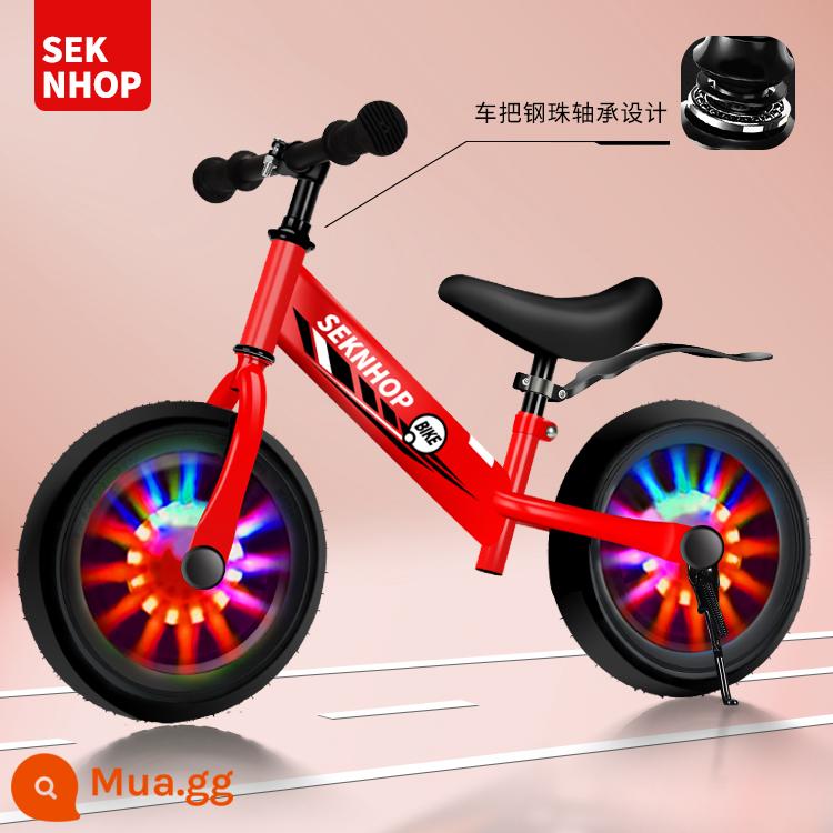 Xe thăng bằng trẻ em không có bàn đạp 2--8 tuổi xe trượt Scooter 12 inch 14 inch xe Scooter trẻ em xe tập đi - Bánh xe flash phong cách tấn công 12 inch [đỏ]