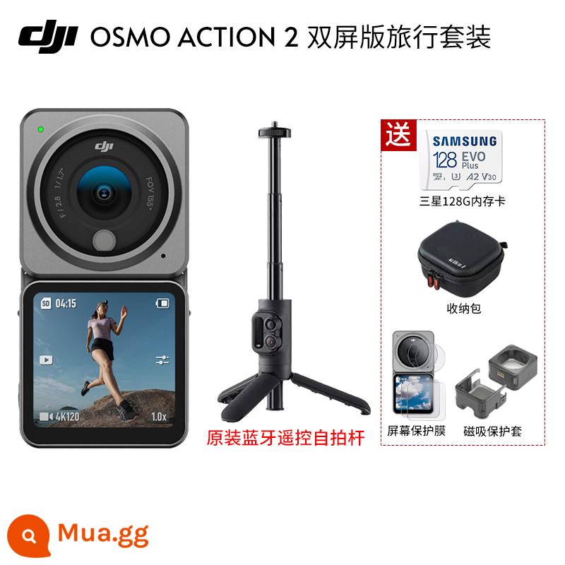 Camera thể thao DJI ACTION3 chống nước chống rung độ nét cao live 5k selfie - Bộ du lịch chính hãng phiên bản màn hình kép AC2