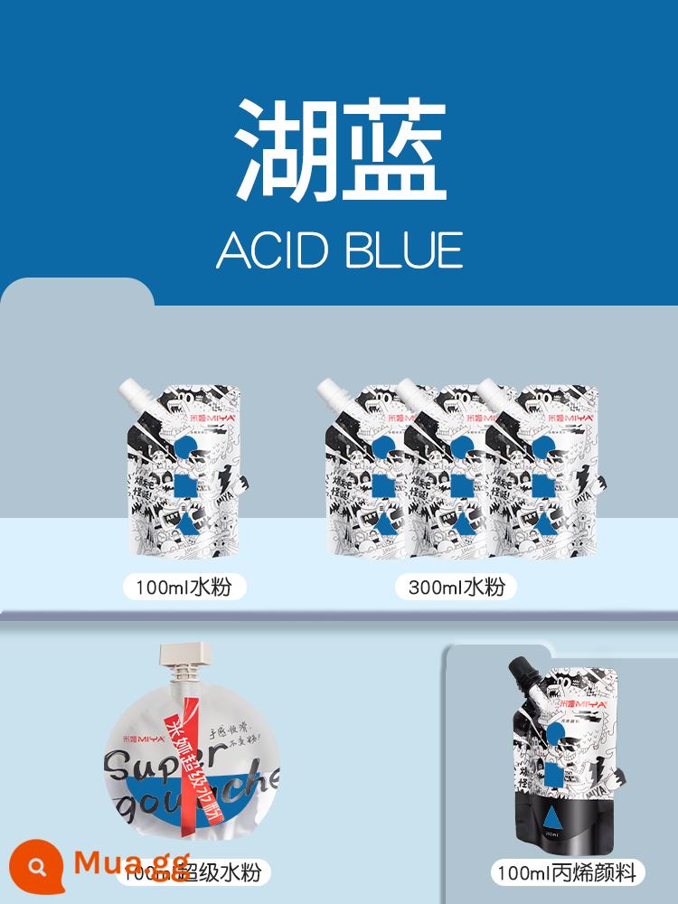 Túi bổ sung Mia túi bổ sung sắc tố gouache kỳ cục 100ml Thạch Mia đặc biệt dành cho sinh viên mỹ thuật 300ml thay màu bằng titan trắng trắng acrylic trắng chất liệu sơn màu nước trắng ngọc trai - Hồ