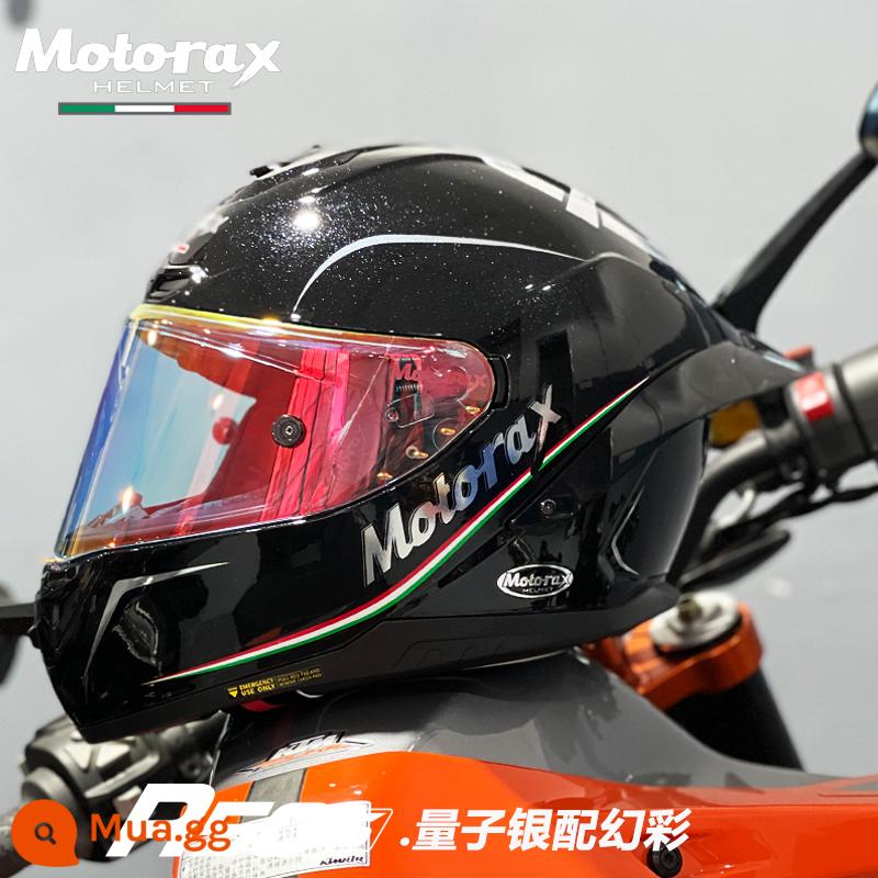 MOTORAX R50S Koi Đầu Xám Mũ Bảo Hiểm Nam Nữ Bốn Mùa Đầu Máy Full Mũ Bảo Hiểm Cá Tính Thoáng Mát Đầu Máy Đa Năng - Bạc lượng tử R50S với màu ảo