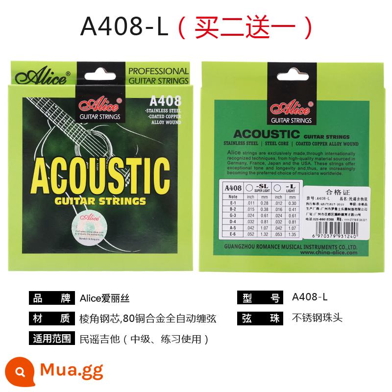 Dây đàn guitar acoustic dân gian trọn bộ dây đàn guitar Alice a203 Hyun Hyun bộ 6 dây đàn piano thép quay chống rỉ Xuân - Giai đoạn trung cấp Caixian A408-L