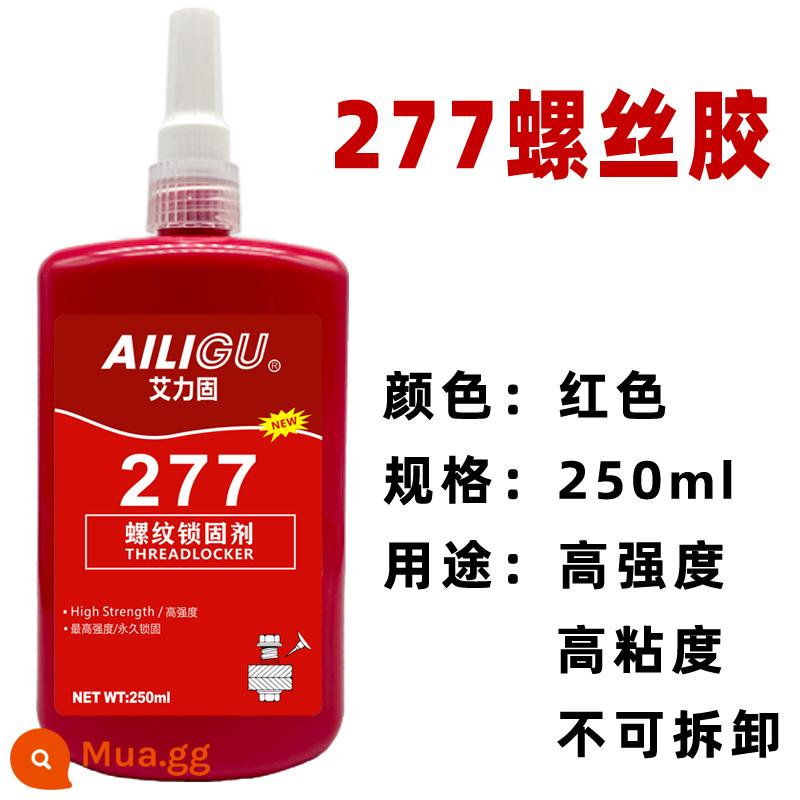 Keo bắt vít keo kỵ khí buộc chặt chống lỏng 222 242 243 262 263 271 272 277 290 khóa ren kim loại khóa dây trượt phớt có độ bền cao và thấp ở nhiệt độ cao có thể tháo rời - Độ bền cao và độ nhớt cao 277 (250ML màu đỏ)