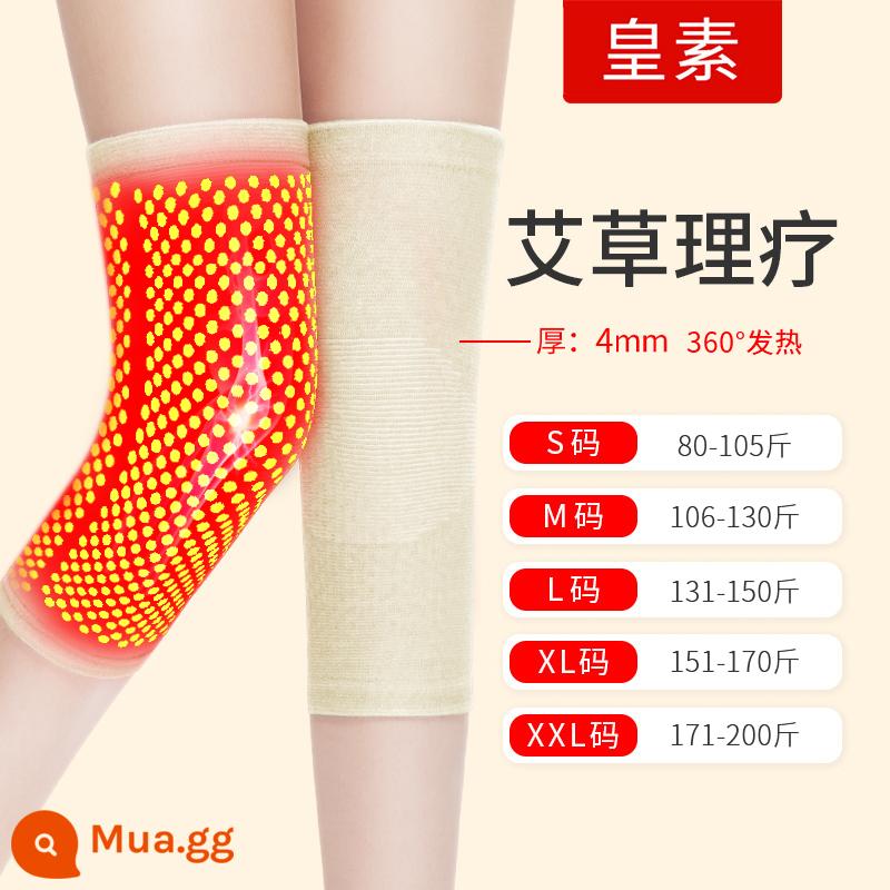 Wordworm Knee phù hợp với người đàn ông và phụ nữ cũ của đàn ông trong mùa đông nóng nén chân, cổ vật bị sốt lạnh - [Mugwort] Màu da người mẫu được nâng cấp 360°