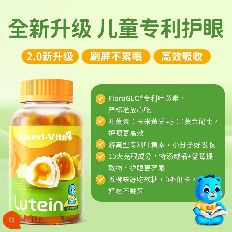 Yameiweita Lutein Gummies dành cho trẻ em Bảo vệ thị lực được cấp bằng sáng chế Nhập khẩu Bilberry Blueberry Viên bảo vệ mắt cho thanh thiếu niên - Kẹo dẻo bảo vệ mắt Lutein