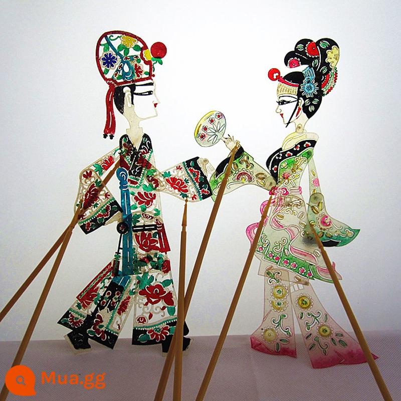 Múa rối bóng handmade tự làm con rối bóng đạo cụ con rối bóng con rối bóng chơi trẻ em vật liệu tự làm trọn gói mẫu giáo múa rối bóng - Học giả tài năng và cô nàng xinh đẹp