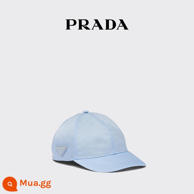 【Quà tặng năm mới】Mũ lưỡi trai bằng nylon tái sinh Prada/Prada dành cho nam - trời xanh