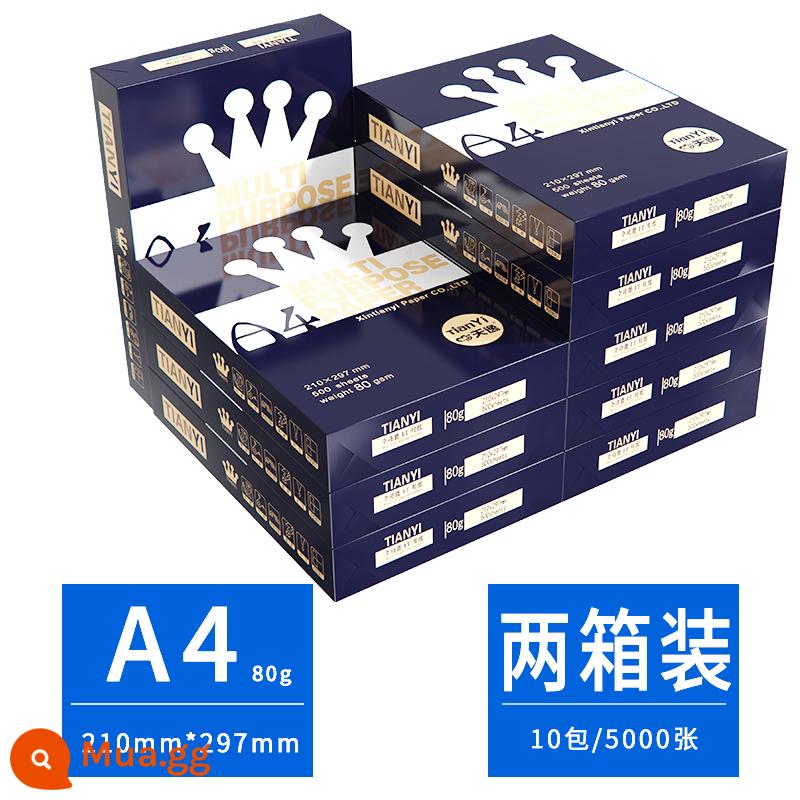 Xin Tianyi A4 In Shadow Printing Printing Giấy trắng 70g/80g Hộp đầy đủ A4 Văn phòng giấy in cung cấp một hộp 5 gói 2500 mảnh giấy dự thảo A4 DRAFT MIỄN PHÍ Sinh viên vận chuyển A4 - Giấy A4-80G phong cách doanh nhân 10 gói [hai hộp 5000 tờ]