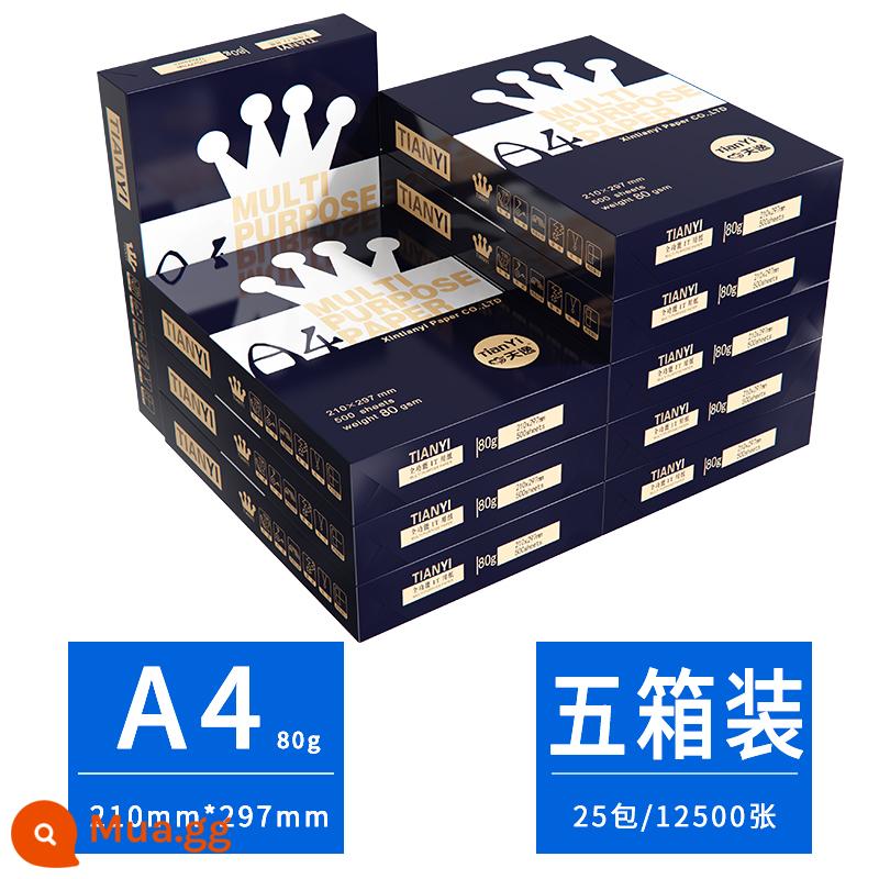 Xin Tianyi A4 In Shadow Printing Printing Giấy trắng 70g/80g Hộp đầy đủ A4 Văn phòng giấy in cung cấp một hộp 5 gói 2500 mảnh giấy dự thảo A4 DRAFT MIỄN PHÍ Sinh viên vận chuyển A4 - Giấy A4-80G phong cách doanh nhân 25 gói [năm hộp 12.500 tờ]