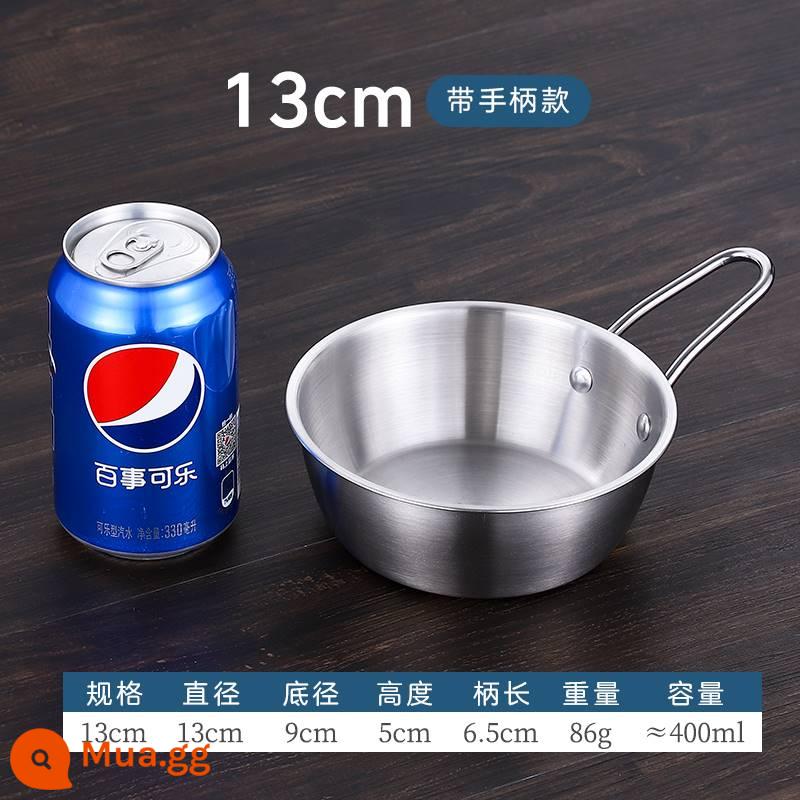 Bát nhỏ hàn quốc bát rượu gạo nhôm vàng bát inox 304 hàn quốc bát nhúng bát vàng có tay cầm bát ăn cơm - Bát rượu gạo inox 304 400ml có tay cầm