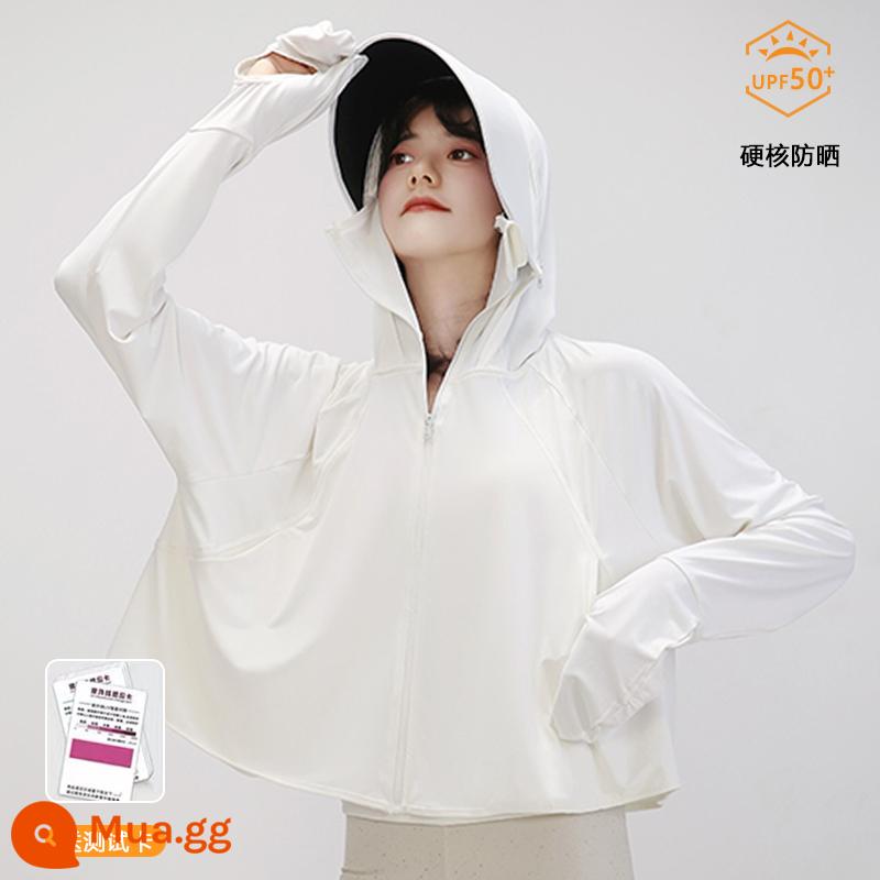 Quần Áo Chống Nắng Nữ Mùa Hè Mới 2023 Áo Mỏng Băng Lụa Cardigan Chống Tia UV Áo Khoác Chống Nắng Thoáng Khí Quần Áo - Mẫu găng tay-đám mây trắng (upf50+ thẻ kiểm tra miễn phí)