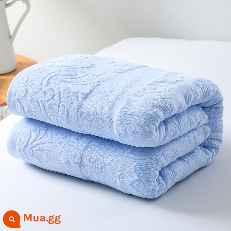 Cotton kiểu cũ khăn chần khăn chăn đơn đôi chăn điều hòa không khí nhà ga trải giường cotton mùa hè nghỉ trưa chăn - Ouya-xanh nhạt