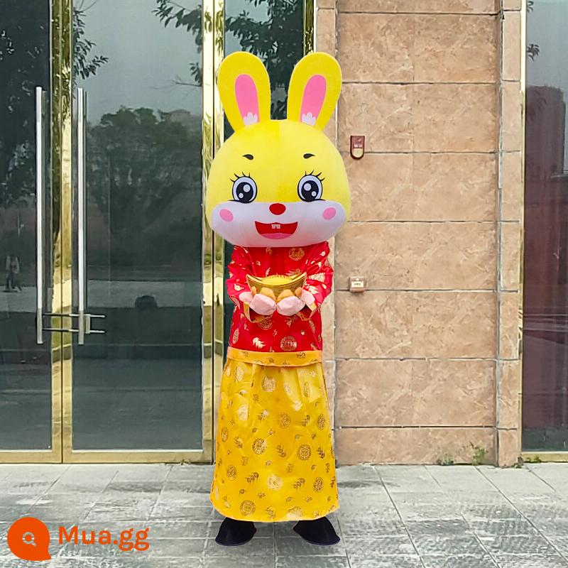 Thỏ hoạt hình Doll Quần áo Thỏ năm đi bộ Hoạt động Prot & Zodiac Linh vật hiệu suất Quần áo búp bê - Thỏ may mắn hai mảnh số 2 - thỏi miễn phí (bộ hoàn chỉnh)