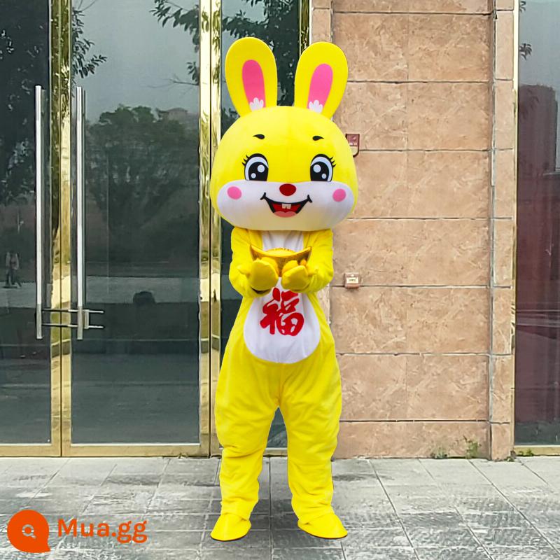 Thỏ hoạt hình Doll Quần áo Thỏ năm đi bộ Hoạt động Prot & Zodiac Linh vật hiệu suất Quần áo búp bê - Thỏ Tốt Số 1 - Viên Bảo Miễn Phí (Bộ Hoàn Chỉnh)