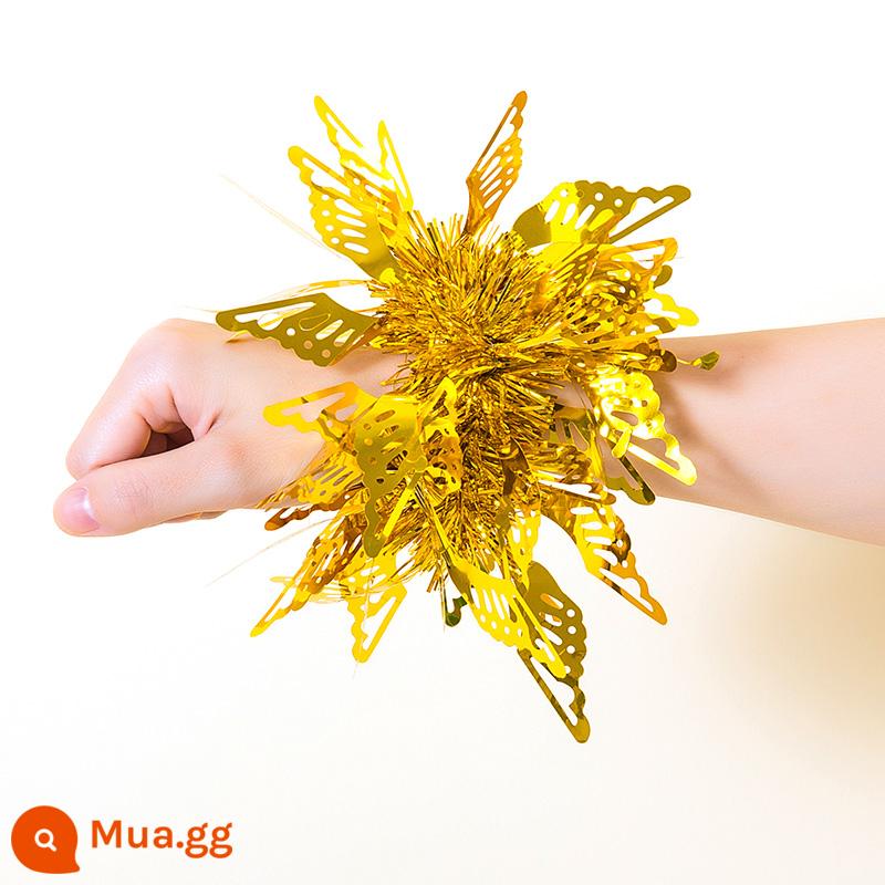 Dance Hand Flower Bell Biểu diễn của trẻ mẫu giáo Cổ tay Flower Games Bracelet Bell Dance Bracelet Flower - 5 đôi cánh vàng - không có chuông