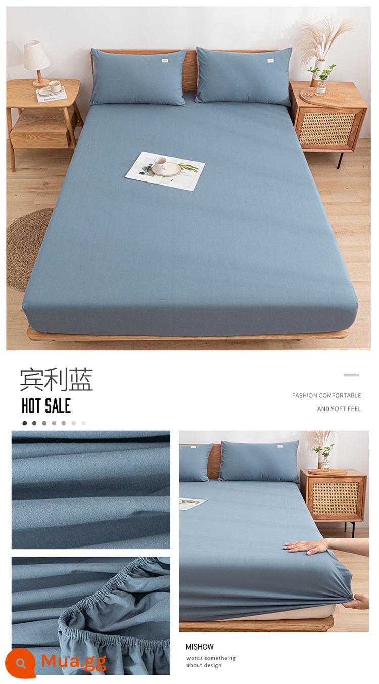 Jieliya Xinjiang Cotton Bed Bed Single -Belling Bed Bed Cover Cotton Cotton Tablet Bed Bed Bedding Bed Cover Bụi che phủ bụi - Bentley màu xanh [bông Tân Cương chải kỹ, quy trình giặt]