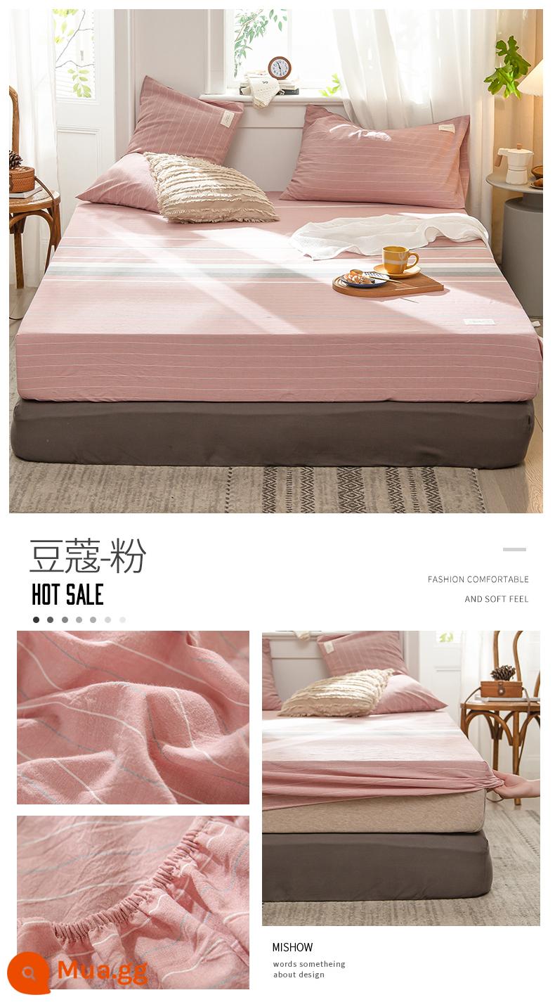 Jieliya Xinjiang Cotton Bed Bed Single -Belling Bed Bed Cover Cotton Cotton Tablet Bed Bed Bedding Bed Cover Bụi che phủ bụi - Bột bạch đậu khấu [bông Tân Cương đã chải kỹ, quy trình rửa sạch]