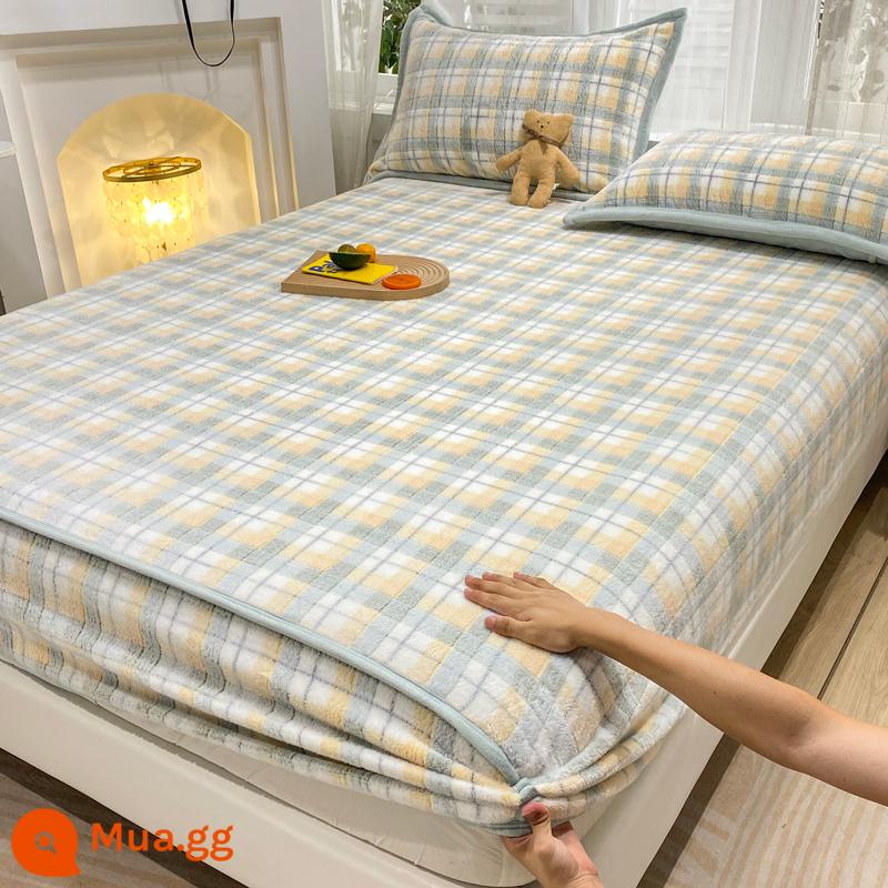 Jieliya sữa san hô mô hình Velvet Single Bed Bed Mids Matsus Mattp Mattop Caper Matsted Mattop Cast Set - seoulg