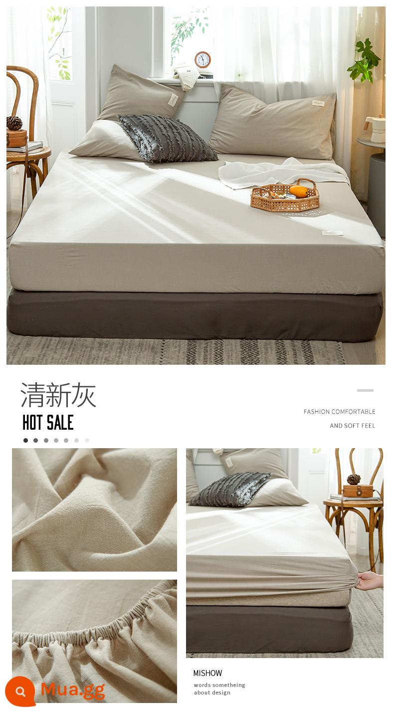 Jieliya Xinjiang Cotton Bed Bed Single -Belling Bed Bed Cover Cotton Cotton Tablet Bed Bed Bedding Bed Cover Bụi che phủ bụi - Màu xám tươi [bông Tân Cương chải kỹ, quy trình giặt sạch]