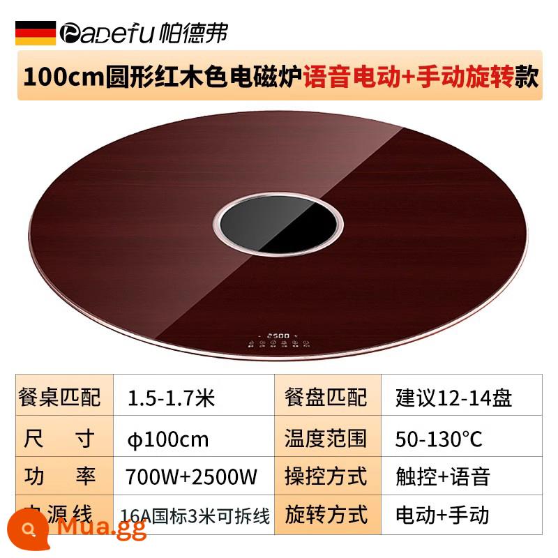 Padfer với nồi lẩu cách nhiệt thực phẩm tấm nóng hộ gia đình hiện vật làm nóng tấm hâm nóng tấm xoay đa chức năng kinh doanh - Nồi cơm điện từ 100 màu gụ (giọng nói + điện xoay tay) 2500W