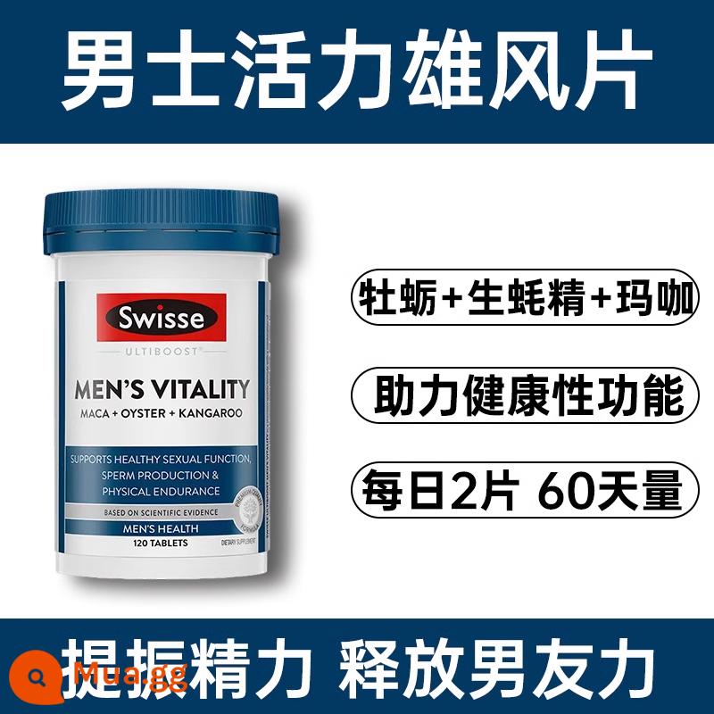 Vitamin tổng hợp dành cho nam giới swisse Tăng cường toàn diện tăng khả năng miễn dịch và nâng cao sức đề kháng cho nam giới trưởng thành - [Mua cùng nhau để tăng cường chức năng tình dục nam giới] Viên nén Vitality Xiongfeng 120 viên, mỗi ngày một lần, mỗi lần 2 viên