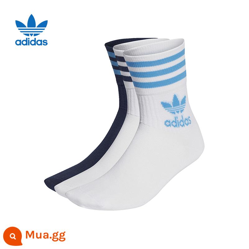 Vớ Adidasadidas, vớ bóng rổ, vớ thể thao, vớ cỏ ba lá nam, vớ trẻ em - [Clover] Mẫu xanh HN6870 ba gói size M giá đặc biệt