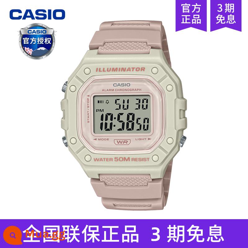 Đồng hồ casioCASIO nam thể thao mẫu sinh viên nữ gshock mặt vuông nhỏ màu đen không máy W-218H-1A - W-218HC-4A2VDF[Mẫu dành cho nữ, đặt hàng ngay]