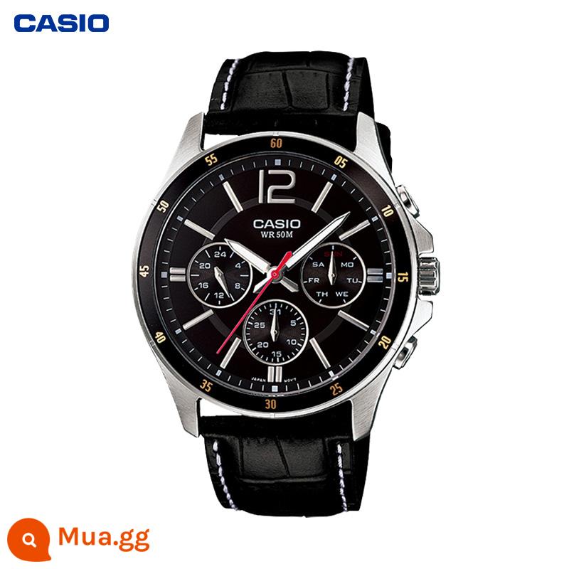 casioCASIO Đồng hồ đeo tay dành cho sinh viên kinh doanh không cơ khí, thạch anh trái tim thép casio MTP-1384D - MTP-1374L-1AVDF[Mẫu dây đai]