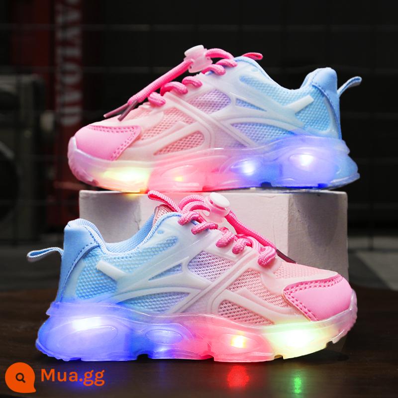 Giày Heelys cho bé gái mùa thu đông 2023 giày trượt trẻ em Kuromi vô hình trượt tóc học sinh bốn bánh - Màu đỏ hồng [không có ròng rọc]