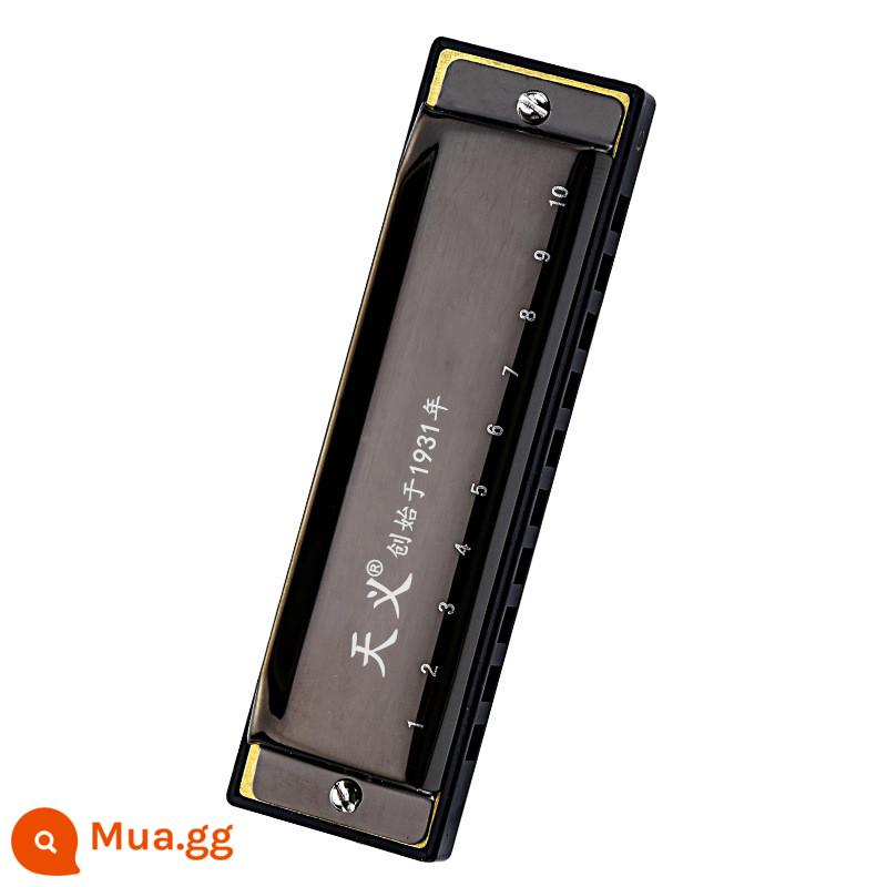 Tianyi harmonica 10 lỗ blues hiệu suất chuyên nghiệp cấp blues c-tone dành cho người lớn trẻ em mới bắt đầu học sinh nhập cảnh mười lỗ - màu đen mát mẻ