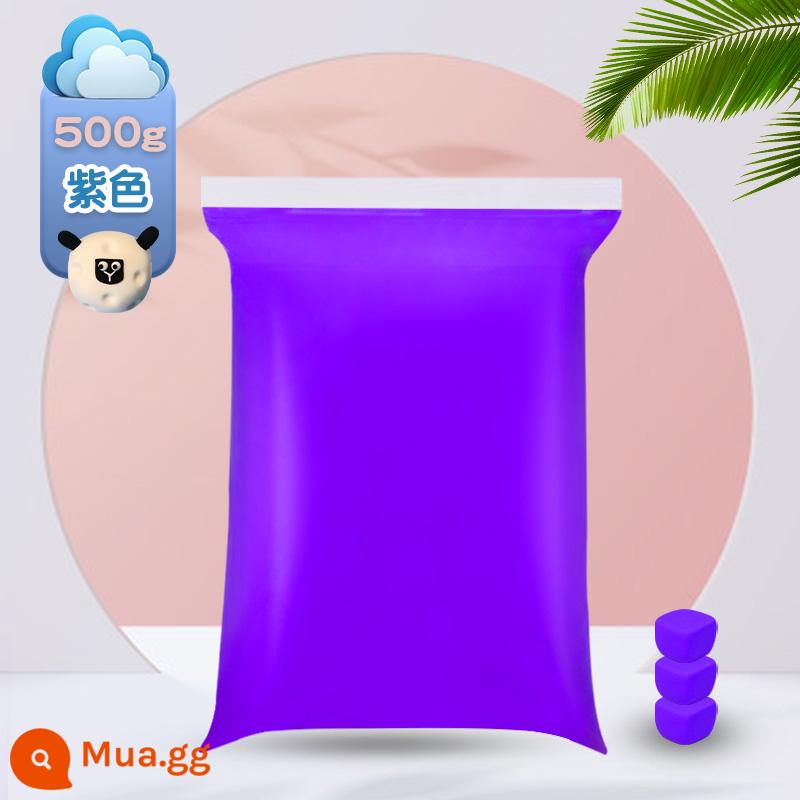 Đất siêu nhẹ 500g gói lớn màu bùn plasticine không gian bùn đồ chơi trẻ em đất sét handmade tự làm chất liệu - Tím [500g/túi lớn]